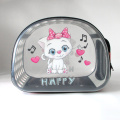 Cat and dog out transparent cartoon large portable folding diagonal portable pet bag dog carrier bag